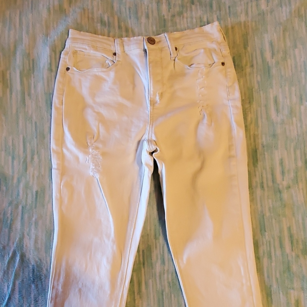 High-rise jean legging